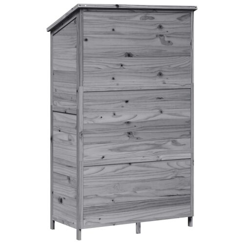 Vrtna Šupa s krovom Siva 106,5 x 56 x 176 cm Čvrsto drvo jele - Siva 106,5 x 56 x 176 cm Cijena