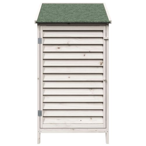 Vrtna Šupa s krovom Bijela 59 x 56 x 113,5 cm Čvrsto drvo jele - Bijela 59 x 56 x 113,5 cm Cijena