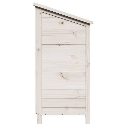 Vrtna Šupa s krovom Bijela 59 x 56 x 113,5 cm Čvrsto drvo jele - Bijela 59 x 56 x 113,5 cm Cijena