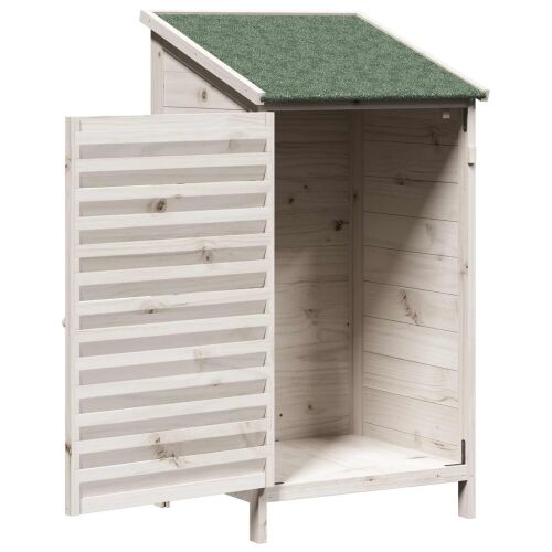 Vrtna Šupa s krovom Bijela 59 x 56 x 113,5 cm Čvrsto drvo jele - Bijela 59 x 56 x 113,5 cm Cijena