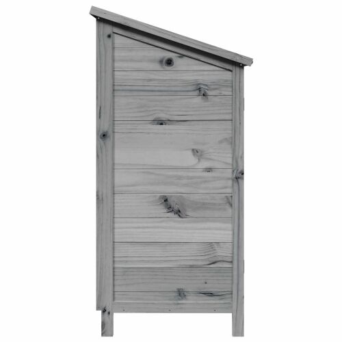 Vrtna Šupa s krovom Siva 59 x 56 x 113,5 cm Čvrsto drvo jele - Siva 59 x 56 x 113,5 cm Cijena