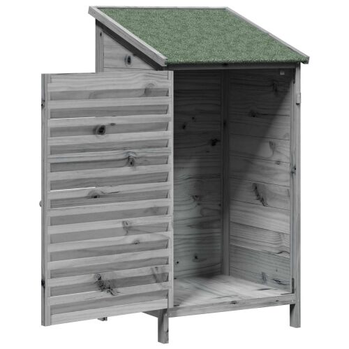 Vrtna Šupa s krovom Siva 59 x 56 x 113,5 cm Čvrsto drvo jele - Siva 59 x 56 x 113,5 cm Cijena