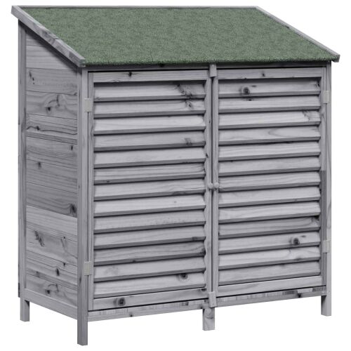 Vrtna Šupa s krovom Siva 106 x 56 x 113,5 cm Čvrsto drvo jele - Siva 106 x 56 x 113,5 cm Cijena