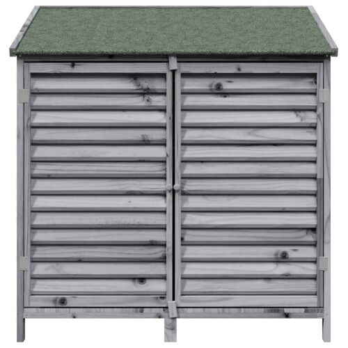 Vrtna Šupa s krovom Siva 106 x 56 x 113,5 cm Čvrsto drvo jele - Siva 106 x 56 x 113,5 cm Cijena