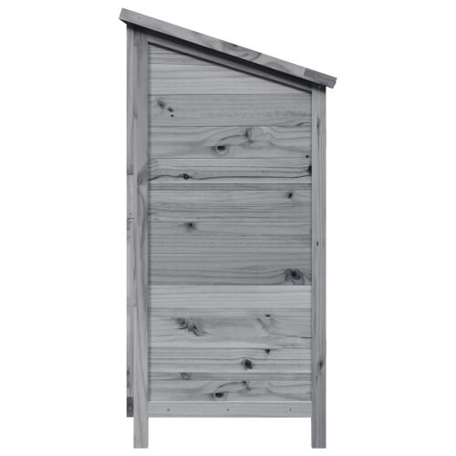 Vrtna Šupa s krovom Siva 106 x 56 x 113,5 cm Čvrsto drvo jele - Siva 106 x 56 x 113,5 cm Cijena