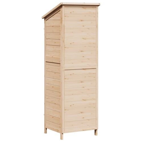 Vrtna Šupa s krovom Prirodna 59 x 56 x 176 cm Čvrsto drvo jele - Prirodna 59 x 56 x 176 cm Cijena