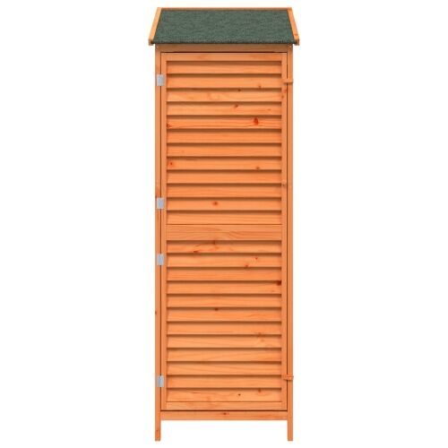 Vrtna Šupa s krovom Smeđa 59 x 56 x 176 cm Čvrsto drvo jele - Smeđa 59 x 56 x 176 cm Cijena