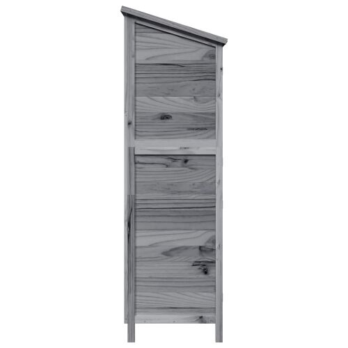 Vrtna Šupa s krovom Siva 106 x 56 x 176,5 cm Čvrsto drvo jele - Siva 106 x 56 x 176,5 cm Cijena
