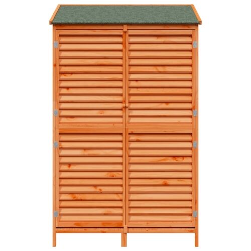 Vrtna Šupa Smeđa 106 x 56 x 176,5 cm Čvrsto drvo jele - Smeđa 106 x 56 x 176,5 cm Cijena