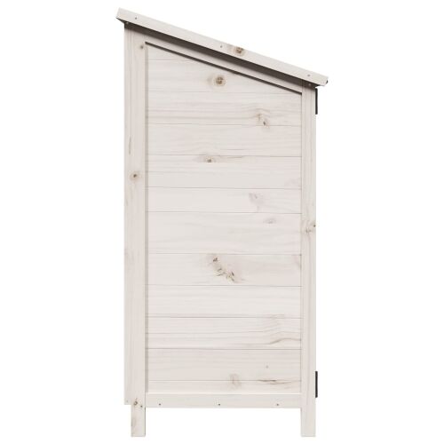 Vrtna Šupa Bijela 59,5 x 56 x 113,5 cm Čvrsto drvo jele - Bijela 59 x 56 x 113,5 cm Cijena