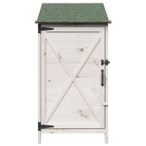 Vrtna Šupa Bijela 59,5 x 56 x 113,5 cm Čvrsto drvo jele - Bijela 59 x 56 x 113,5 cm Cijena