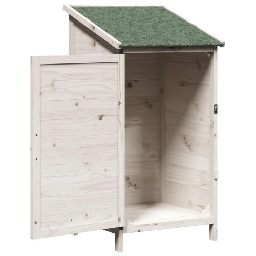 Vrtna Šupa Bijela 59,5 x 56 x 113,5 cm Čvrsto drvo jele - Bijela 59 x 56 x 113,5 cm Cijena