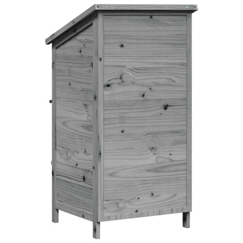 Vrtna Šupa Siva 59,5 x 56 x 113,5 cm Čvrsto drvo jele - Siva 59 x 56 x 113,5 cm Cijena