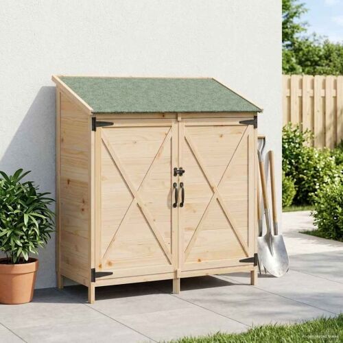 Vrtna Šupa Prirodna 106 x 56 x 113,5 cm Čvrsto drvo jele - Prirodna 106,5 x 56 x 113,5 cm Cijena