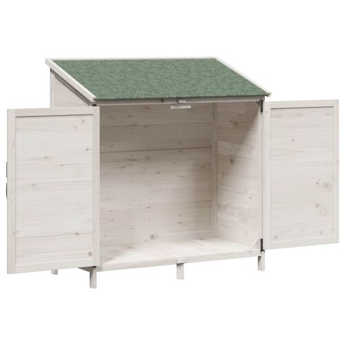 Vrtna Šupa Bijela 106 x 56 x 113,5 cm Čvrsto drvo jele - Bijela 106,5 x 56 x 113,5 cm Cijena