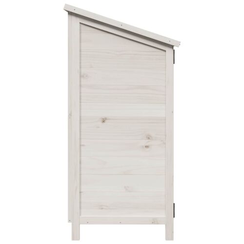 Vrtna Šupa Bijela 106 x 56 x 113,5 cm Čvrsto drvo jele - Bijela 106,5 x 56 x 113,5 cm Cijena