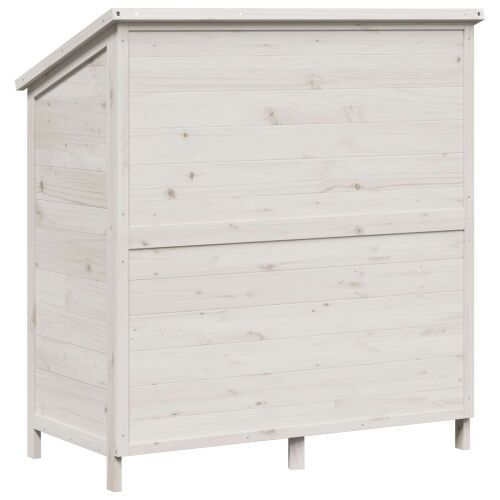 Vrtna Šupa Bijela 106 x 56 x 113,5 cm Čvrsto drvo jele - Bijela 106,5 x 56 x 113,5 cm Cijena