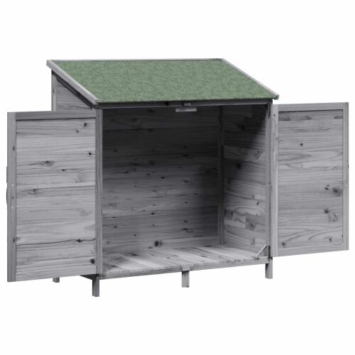 Vrtna Šupa Siva 106 x 56 x 113,5 cm Čvrsto drvo jele - Siva 106,5 x 56 x 113,5 cm Cijena
