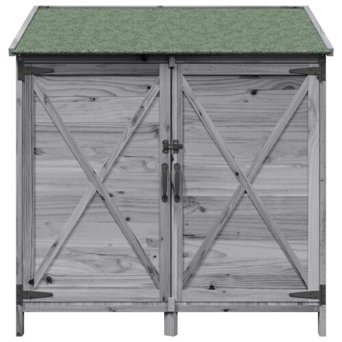 Vrtna Šupa Siva 106 x 56 x 113,5 cm Čvrsto drvo jele - Siva 106,5 x 56 x 113,5 cm Cijena