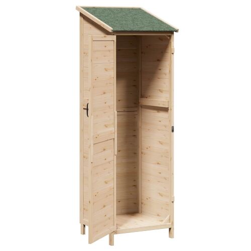 Vrtna Šupa Prirodna 59,5 x 56 x 176,5 cm Čvrsto drvo jele - Prirodna 59 x 56 x 176,5 cm Cijena