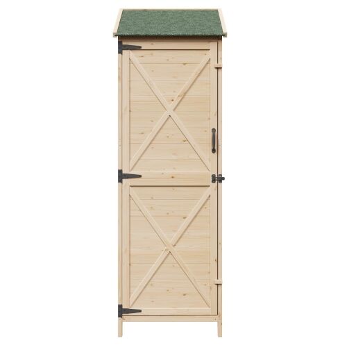 Vrtna Šupa Prirodna 59,5 x 56 x 176,5 cm Čvrsto drvo jele - Prirodna 59 x 56 x 176,5 cm Cijena