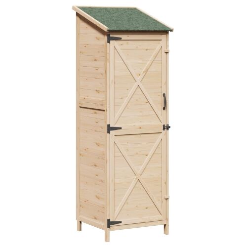 Vrtna Šupa Prirodna 59,5 x 56 x 176,5 cm Čvrsto drvo jele - Prirodna 59 x 56 x 176,5 cm Cijena