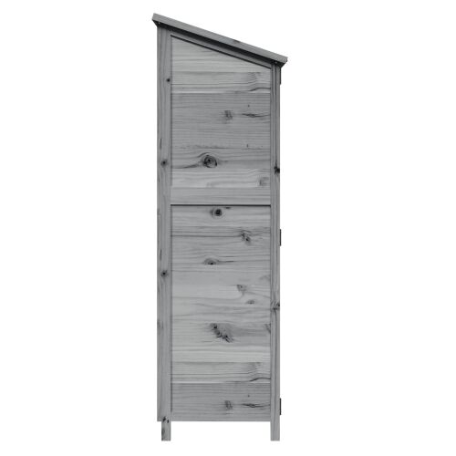 Vrtna Šupa Siva 59,5 x 56 x 176,5 cm Čvrsto drvo jele - Siva 59 x 56 x 176,5 cm Cijena