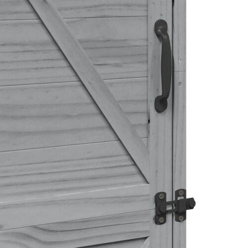 Vrtna Šupa Siva 59,5 x 56 x 176,5 cm Čvrsto drvo jele - Siva 59 x 56 x 176,5 cm Cijena