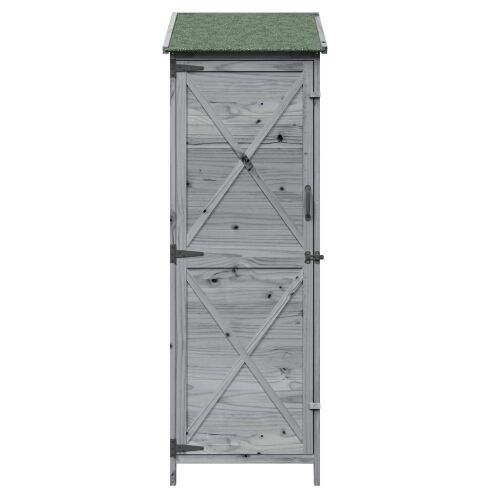 Vrtna Šupa Siva 59,5 x 56 x 176,5 cm Čvrsto drvo jele - Siva 59 x 56 x 176,5 cm Cijena