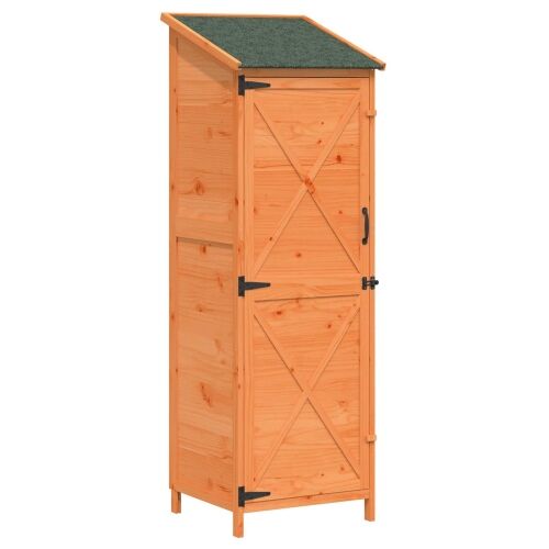 Vrtna Šupa Smeđa 59,5 x 56 x 176,5 cm Čvrsto drvo jele - Smeđa 59 x 56 x 176,5 cm Cijena
