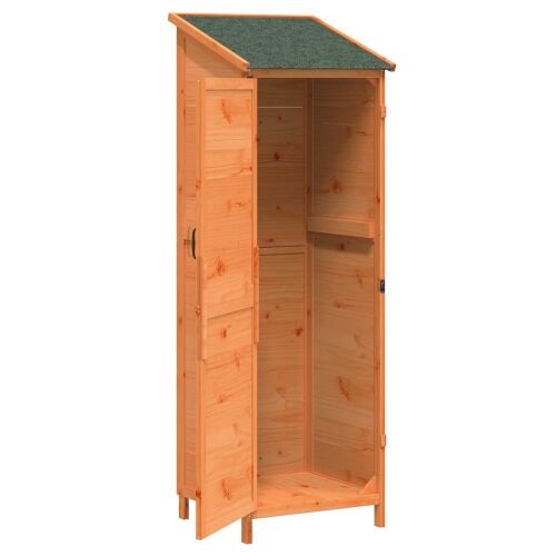 Vrtna Šupa Smeđa 59,5 x 56 x 176,5 cm Čvrsto drvo jele - Smeđa 59 x 56 x 176,5 cm Cijena
