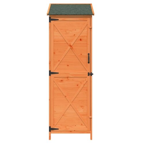 Vrtna Šupa Smeđa 59,5 x 56 x 176,5 cm Čvrsto drvo jele - Smeđa 59 x 56 x 176,5 cm Cijena