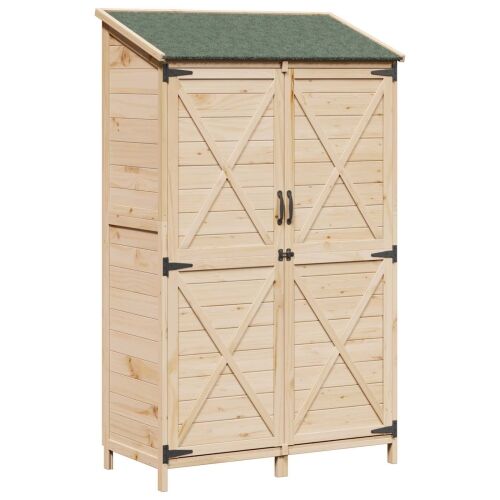 Vrtna Šupa Prirodna 106 x 56 x 176,5 cm Čvrsto drvo jele - Prirodna 106,5 x 56 x 176 cm Cijena