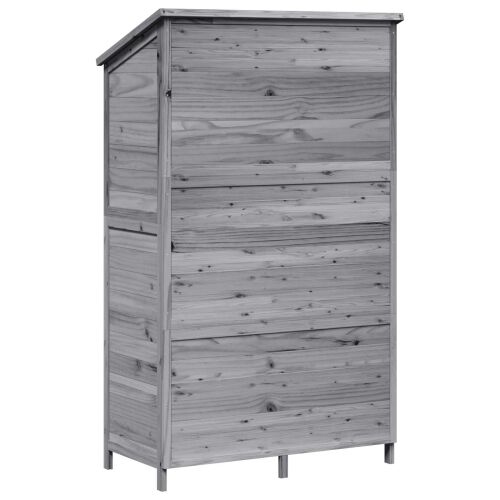 Vrtna Šupa Siva 106 x 56 x 176,5 cm Čvrsto drvo jele - Siva 106,5 x 56 x 176 cm Cijena