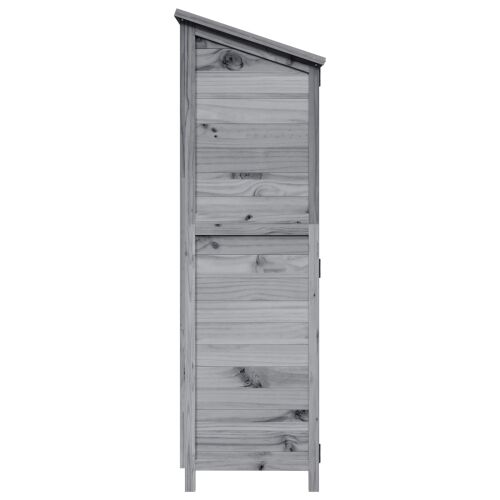 Vrtna Šupa Siva 106 x 56 x 176,5 cm Čvrsto drvo jele - Siva 106,5 x 56 x 176 cm Cijena