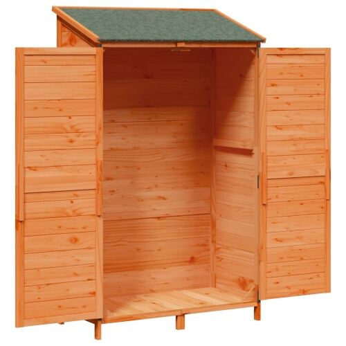 Vrtna Šupa Smeđa 106 x 56 x 176,5 cm Čvrsto drvo jele - Smeđa 106,5 x 56 x 176 cm Cijena
