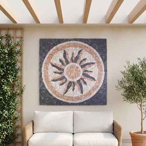 Mosaik pločice sa suncem Šareni 120 x 120 cm Mramor - Sunce Cijena