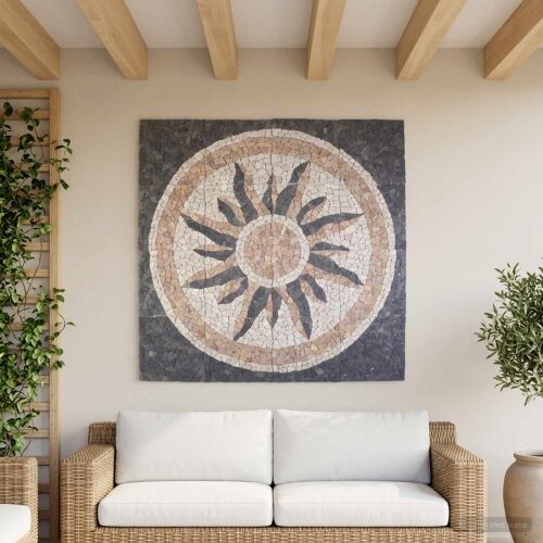 Mosaik pločice sa suncem Šareni 120 x 120 cm Mramor - Sunce Cijena