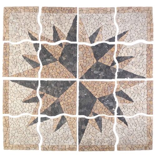 Mozaik pločice uzorka vjetra Šareni 120 x 120 cm Mramor - Vjetar Cijena