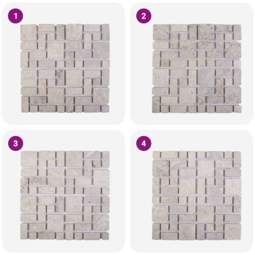 Mozaik pločice Krem 30 x 30 cm Mramor - Krem Cijena
