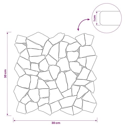 Mozaik pločice Crvena 30 x 30 cm Mramor - Crvena Cijena