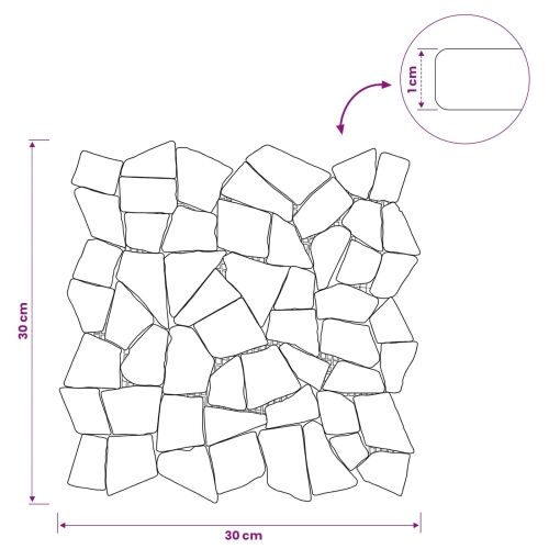 Mozaik pločice Tamnosiva 30 x 30 cm Mramor - Tamnosiva Cijena