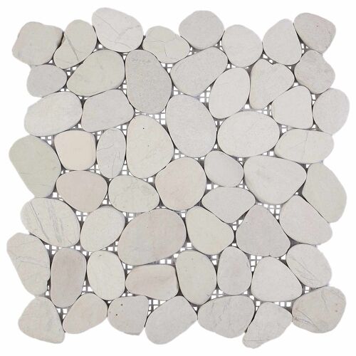 Kamenčići Bijela 30 x 30 cm Rijeka kamenčić - Bijela Cijena