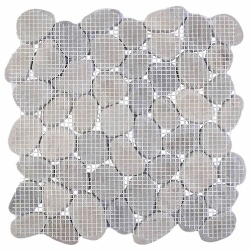 Kamenčići Siva 30 x 30 cm Rijeka kamenčić - Siva Cijena