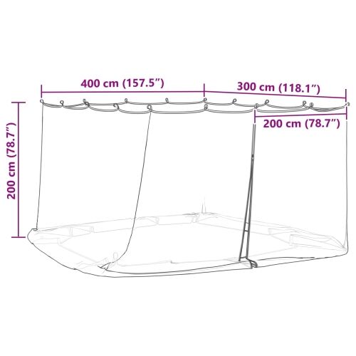 Mreža protiv komaraca za gazebo 220 mesh Crna 4 x 3 x 2 cm - Crna 3 x 4 x 2 m Cijena