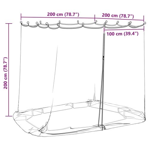 Mreža protiv komaraca za gazebo 220 mesh Bijela 2 x 2 x 2 m - Bijela 2 x 2 x 2 m Cijena