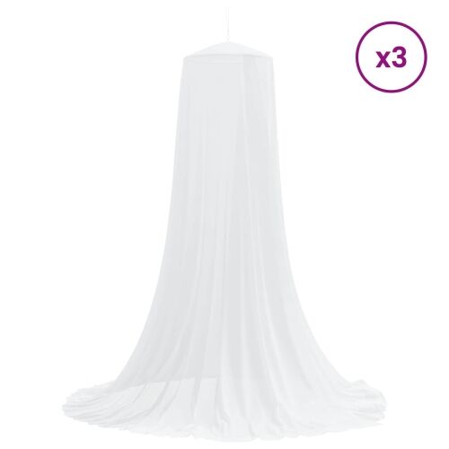 Mreža za komarce za krevet 3 kom. 156 mesh Bijela ⌀56 x 220 cm - 1270 cm Bijela 3 Cijena