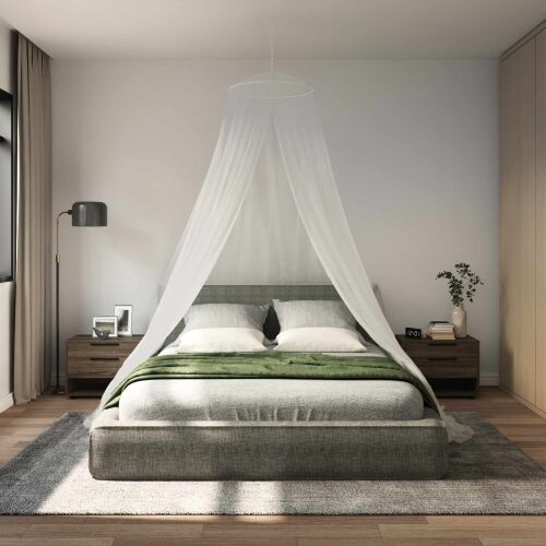 Mreža za komarce za krevet 3 kom. 156 mesh Bijela ⌀56 x 220 cm - 1270 cm Bijela 3 Cijena