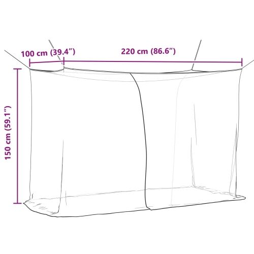 Mreža za komarce za krevet 3 kom. 156 mesh Bijela Poliester - 220 x 100 x 150 cm Bijela 3 Cijena
