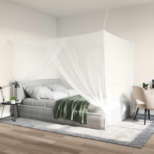 Mreža za komarce za krevet 3 kom. 156 mesh Bijela Poliester - 220 x 150 x 180 cm Bijela 3 Cijena
